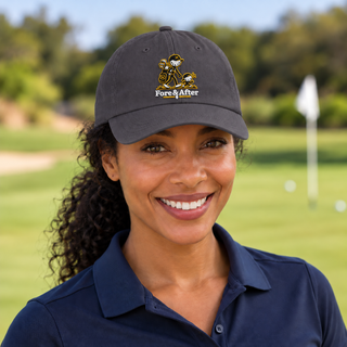 Fore & After dad in dark grey — front golf lifestyle view