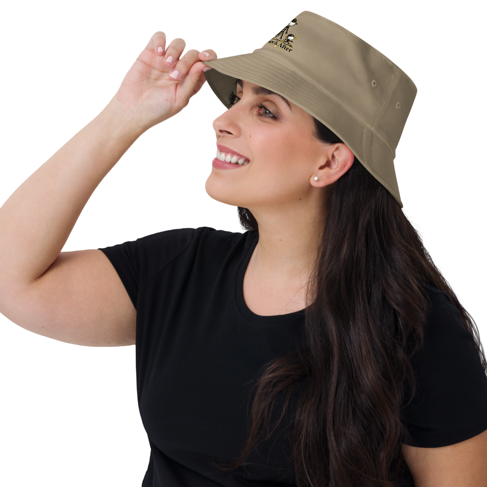 Fore & After the bucket hat in khaki — left front
